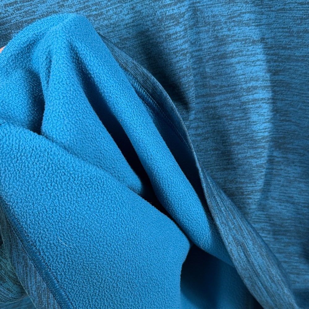 Under Armour Loose Teal Quarter-Zip Pullover Coldgear Fleece lined. Mens size L - Picture 8 of 8